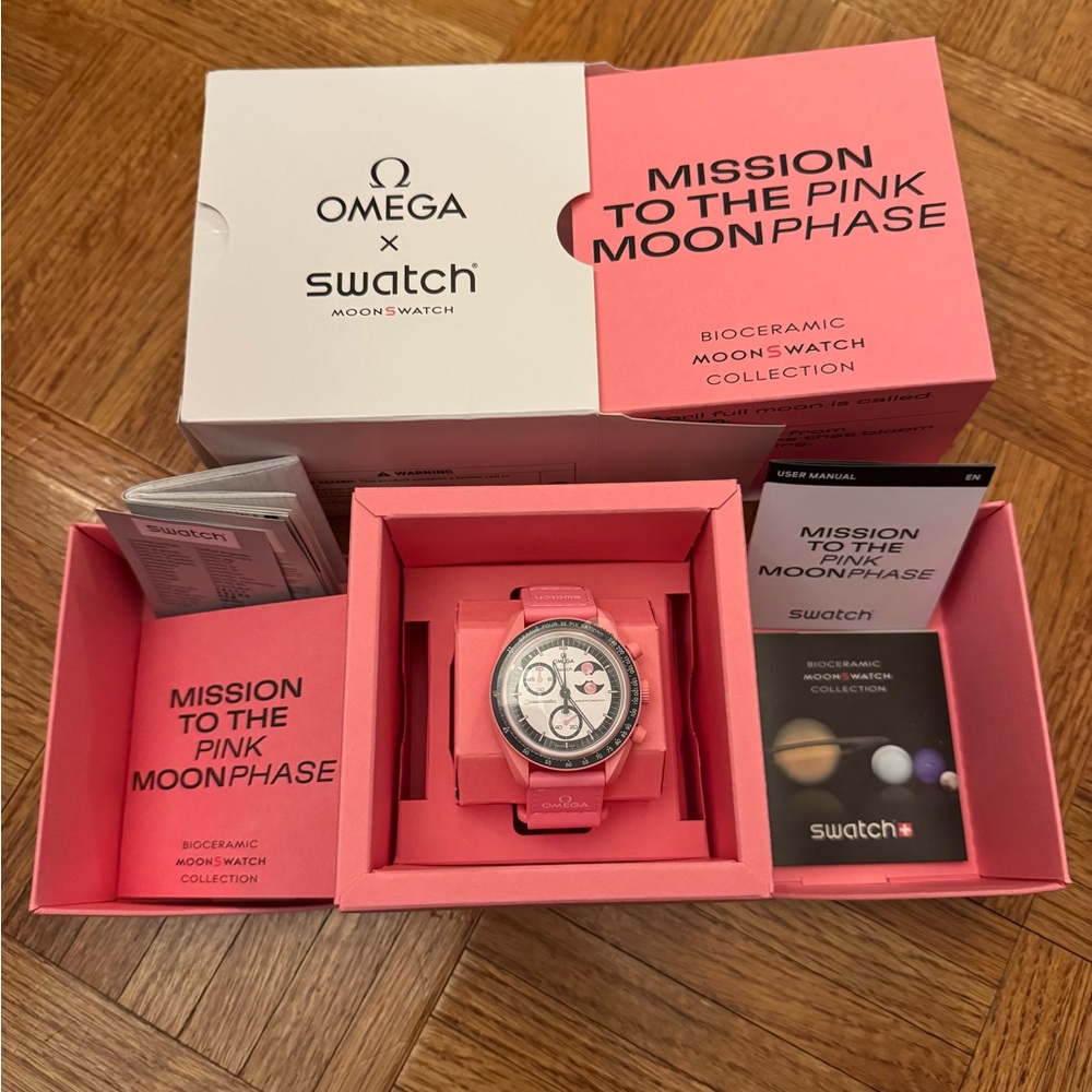 Omega x Swatch Pink Moon - Moonphase Watch